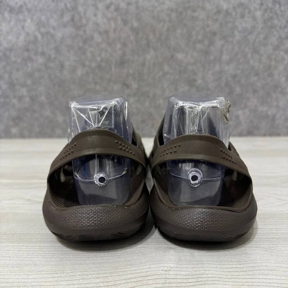 Crocs Swiftwater Mesh Wave Sandals Mens 11 Brown Water Shoes Slip On Comfort